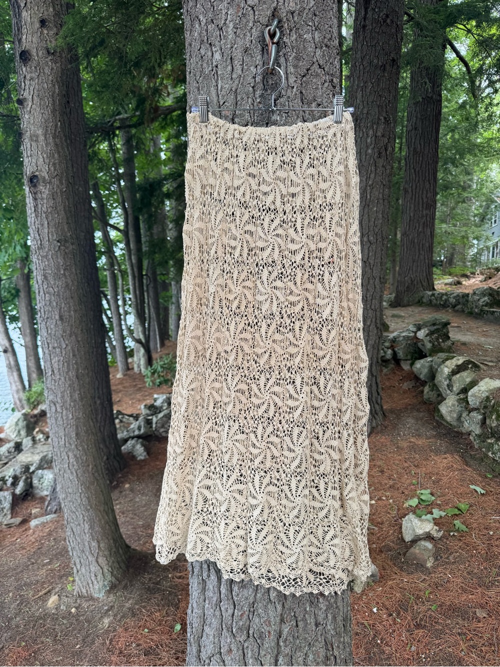 Antique Pinwheel Crochet Skirt S/M Never Worn - Picture 2 of 13